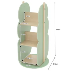 Kinder Bücherregal Baum-Form Grün/Natur mit 5 Regale Joyz
