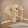 Kinder Bücherregal Bär-Design Natur mit offenen Regalen Joyz