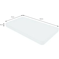Kinderbett Hausbett 70x140 cm aus Kiefernholz inkl. Matratze H-10cm Holzbett mit Dach und Lattenrost ML-Design