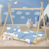 Kinderbett Tipi 80x160 cm aus Kiefernholz Holzbett mit Lattenrost ML-Design