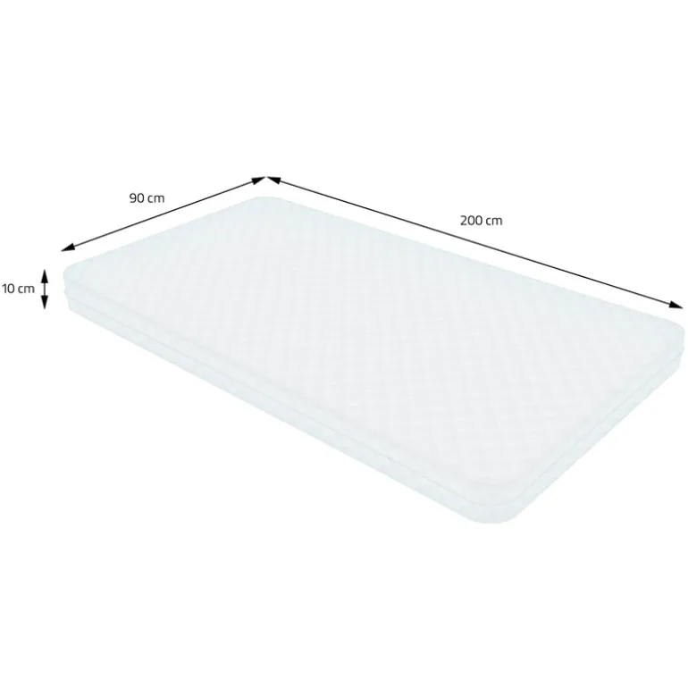 Kinderbett Tipi 90x200 cm aus Kiefernholz inkl. Matratze H-10cm Holzbett mit Lattenrost ML-Design