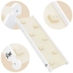 Kinderkletterbogen Natur/weiß mit Rutsche oder Kletterwand 2 in 1 Natur/Weiß aus Holz Joyz