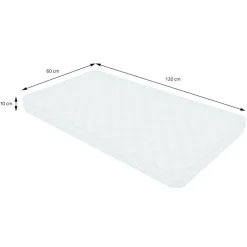 Kindermatratze 120x60x10 cm aus Kaltschaum ML-Design