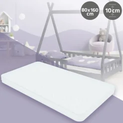 Kindermatratze 80x160x11 cm aus Polyester Oeko-Tex 100 ML-Design