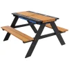 Kindersitzgarnitur Kindersitzgruppe Naturbraun, Schwarz, Tanne, massiv, 35 x 7 x 25,5 cm ML-Design