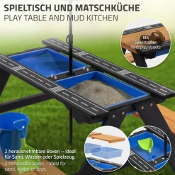 Kindersitzgarnitur Kindersitzgruppe Naturbraun, Schwarz, Tanne, massiv, 35 x 7 x 25,5 cm ML-Design