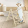 Kletterdreieck für Kinder ab 1 Jahr 73x72x70 cm Natur aus Holz Joyz