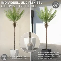 Künstliche Palme 210 cm Tropische Kunstpalme im Topf ML-Design