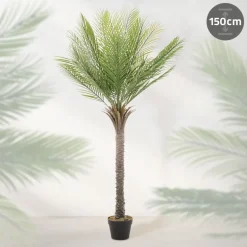 Künstliche Palme 150 cm Tropische Kunstpalme im Topf ML-Design