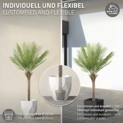 Künstliche Palme 150 cm Tropische Kunstpalme im Topf ML-Design