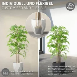 Künstlicher Bambus 150 cm Kunstpflanze mit Echtholzstamm ML-Design