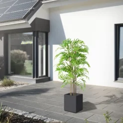 Künstlicher Bambus 150 cm Kunstpflanze mit Echtholzstamm ML-Design