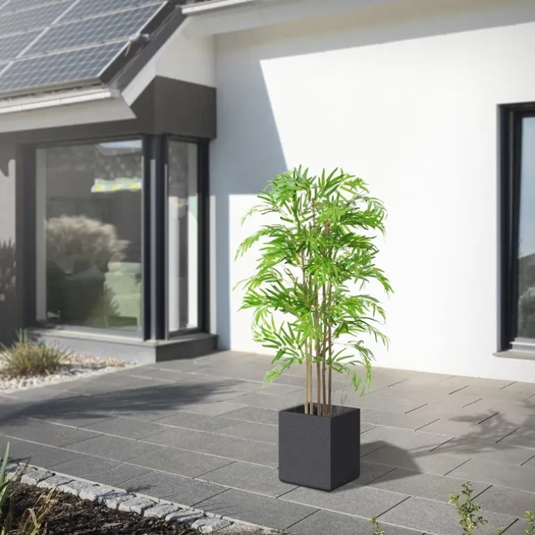 Künstlicher Bambus 150 cm Kunstpflanze mit Echtholzstamm ML-Design