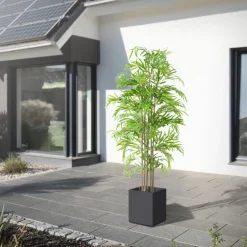 Künstlicher Bambus 180 cm Kunstpflanze mit Echtholzstamm ML-Design