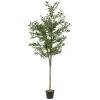 Künstlicher Olivenbaum 180 cm Kunstpflanze mit Naturholzstamm und Früchten ML-Design