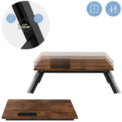Laptoptisch fürs Bett oder Sofa Vintage Braun aus Holz ML-Design