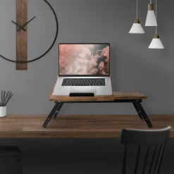 Laptoptisch fürs Bett oder Sofa Vintage Braun aus Holz ML-Design
