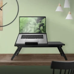 Laptoptisch klappbar Schwarz aus Holz ML-Design