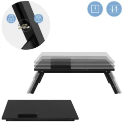 Laptoptisch klappbar Schwarz aus Holz ML-Design