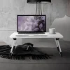 Laptoptisch mit USB-Ports klappbar 60x40 cm Weiß aus MDF inkl. USB Lampe und Ventilator ML-Design