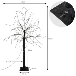 LED-Baum 120cm mit 480 warmweißen LEDs Künstlicher Weihnachtsbaum mit Lichterkette