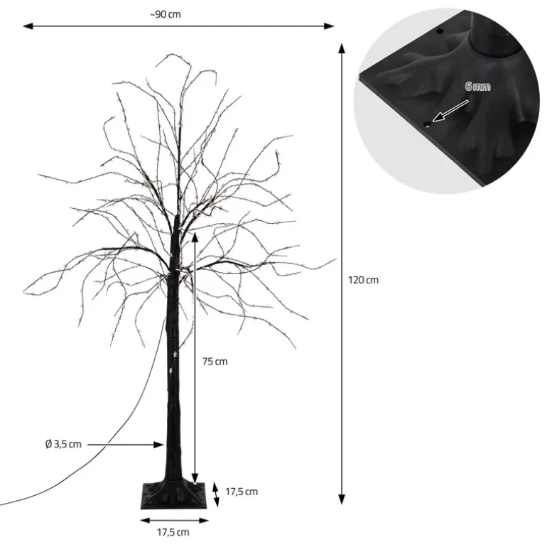 LED-Baum 120cm mit 480 warmweißen LEDs Künstlicher Weihnachtsbaum mit Lichterkette