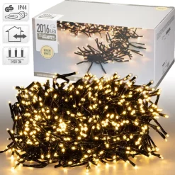 LED Büschel Lichterkette 14,5 m mit 2016 LEDs Warmweiß IP44