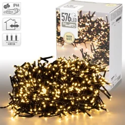 LED Büschel Lichterkette 4,2 m mit 576 LEDs Warmweiß IP44