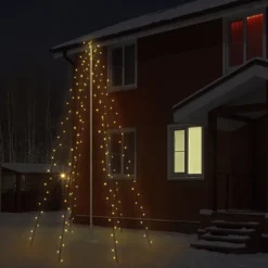 LED Lichterkette Fahnenmastbeleuchtung 208 cm Warmweiß mit 192 LED