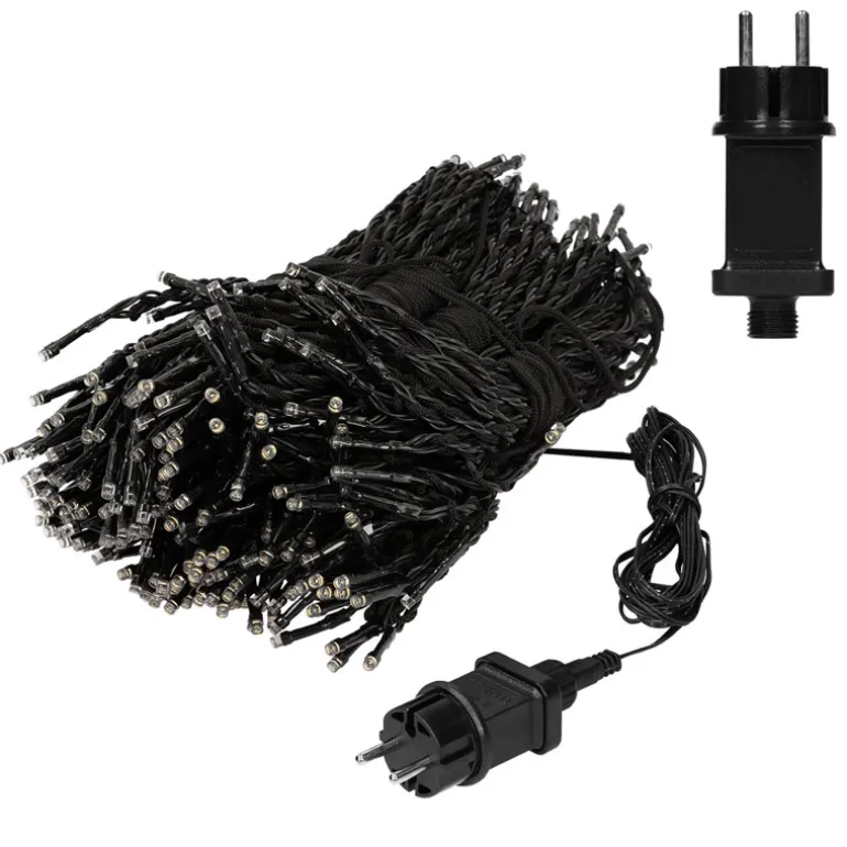 LED Lichterkette Fahnenmastbeleuchtung 8m mit 360 LEDs Warmweiß