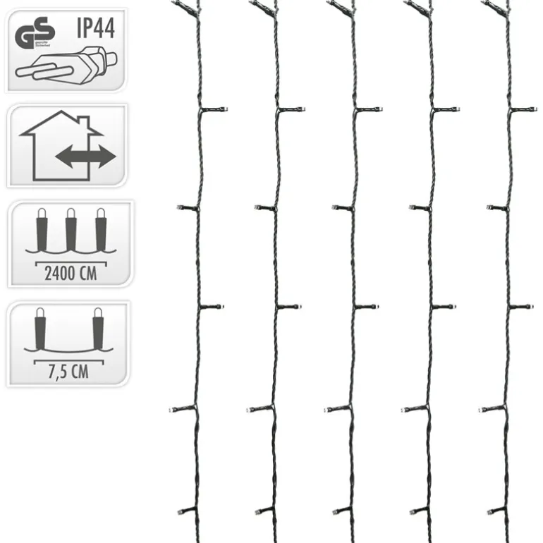LED Lichterkette 24 m mit 320 LEDs Warmweiß IP44