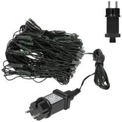 LED Lichternetz 200 cm mit 160 LEDs Kaltweiß IP44