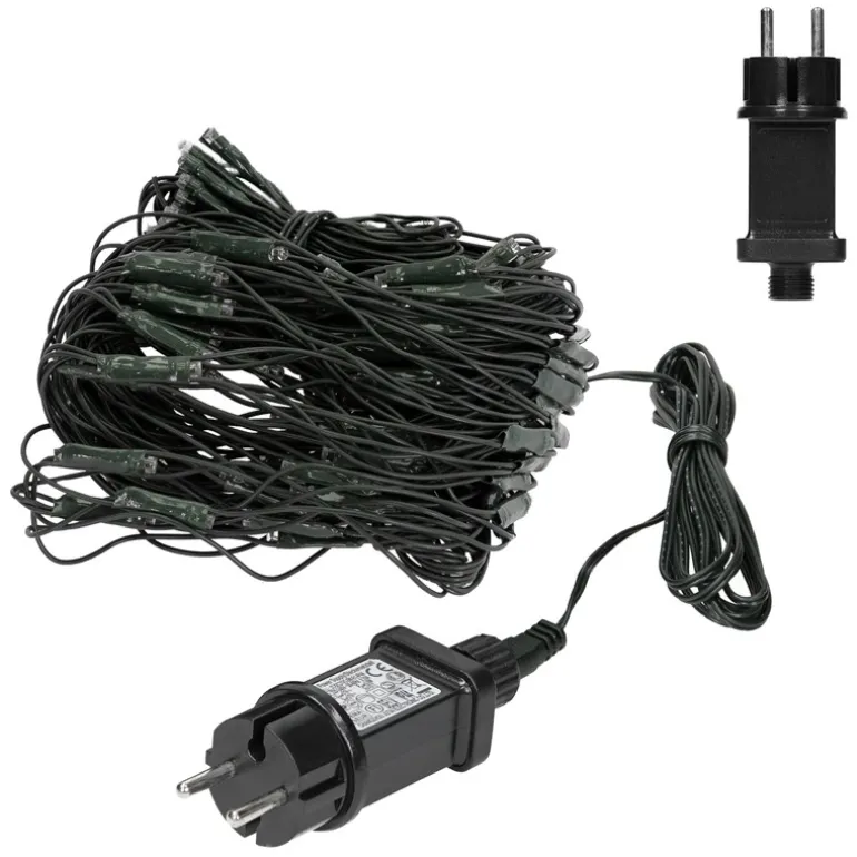 LED Lichternetz 200 cm mit 160 LEDs Kaltweiß IP44