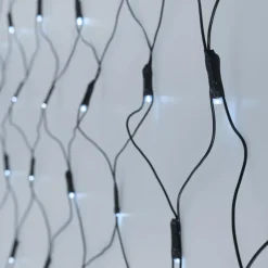 LED Lichternetz 200 cm mit 160 LEDs Kaltweiß IP44