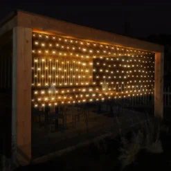 LED Lichternetz 100x200 cm mit 160 LEDs Warmweiß IP44