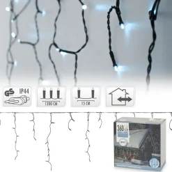 LED Lichtervorhang 12 m IP44 LED Birnen