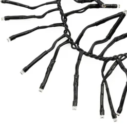LED Lichtervorhang mit 8 Leuchtmodis automatisch wechselnd 1m mit 480 warmweißen LEDs IP44 Steckdose