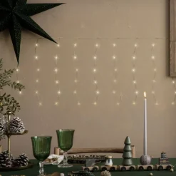 LED Lichtervorhang 6 m mit 240 LEDs Warmweiß IP44 Timer