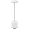 LED Tischlampe kabellos mit Touch, Weiß Ø8x34,5cm Akku Tischleuchte USB-C ML-Design