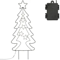 LED Weihnachtsbaum 87 cm mit 90 Warmweißen LEDs aus Metall