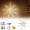 LED Weihnachtsstern 30 cm Gold aus Metall mit warmweißen LEDs