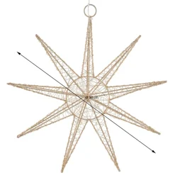 LED Weihnachtsstern 30 cm Gold aus Metall mit warmweißen LEDs
