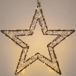 LED Weihnachtsstern 38 cm mit 500 extra-warmweißen LEDs und Timer für Innen und Außen IP44 Spritzwassergeschützt