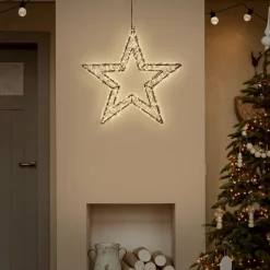 LED Weihnachtsstern 50 cm mit 720 extra-warmweißen LEDs und Timer für Innen und Außen IP44 Spritzwassergeschützt