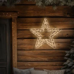 LED Weihnachtsstern 50 cm mit 720 extra-warmweißen LEDs und Timer für Innen und Außen IP44 Spritzwassergeschützt