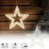 LED Weihnachtsstern 38 cm mit 960 warmweißen LEDs und Timer aus Metall für Innen und Außen IP44 Spritzwassergeschützt