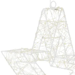 LED Weihnachtsstern 38 cm mit 960 warmweißen LEDs und Timer aus Metall für Innen und Außen IP44 Spritzwassergeschützt