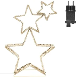 LED Weihnachtsstern 80 cm mit 350 warmweißen LEDs und Timer für Innen und Außen IP44 Spritzwassergeschützt