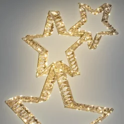 LED Weihnachtsstern 80 cm mit 350 warmweißen LEDs und Timer für Innen und Außen IP44 Spritzwassergeschützt