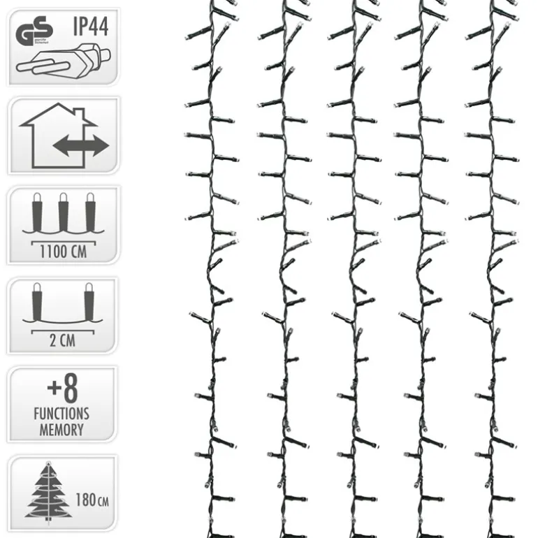 Lichterkette LED 11 m Weiß 560 LED Birnen